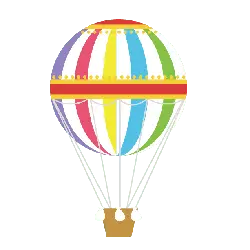 Colored Hot Air Balloon - decoration - No Watermark PNG
