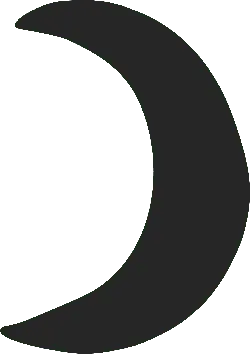 Crescent Moon - night sky - Transparent Layer PNG