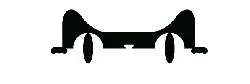 Black Cat - nighttime - triangle - PNG
