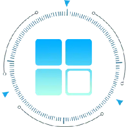 Blue Square Icon - graphic - Transparent Background PNG