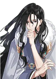 Black-haired Man - hands on chin - Transparent Layer PNG