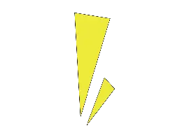 Yellow Arrow - simple style - PNG Images