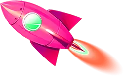 Pink Rocket - flying vehicle - No Watermark PNG