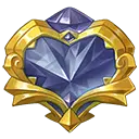 Heart Gem Badge - No Background PNG