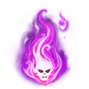 Purple Flame Skull - pattern - PNG Images