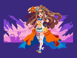 Pixel Art Anime Girl - role-playing - No Background PNG
