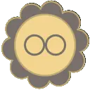Flower Icon - gray - PNG