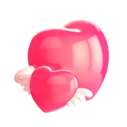 Heart-shaped Balloon with Wings - balloon - PNG Images