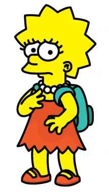 Lisa Simpson - school - No Background PNG