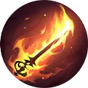 Flaming Sword - weapon - Free PNG