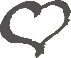 Heart Shape Pattern - gray - line - High Resolution PNG