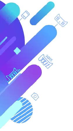 Abstract Geometric Shapes - gradient - tech - No Background PNG