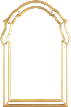 Arched Window Frame - gold - Lossless PNG