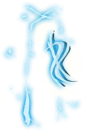 Blue Lightning - futuristic - Transparent Background PNG