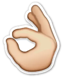 OK Hand Emoji - hand - Free PNG