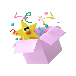 Cartoon Star - gift - Transparent Layer PNG