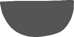 Gray Semi-circle - minimalist style - Free PNG