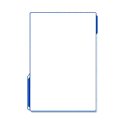 Blue Folder - office - No Background PNG