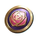 Rose Badge - purple - Transparent Background PNG