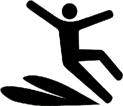 Surfer - line drawing - High Resolution PNG