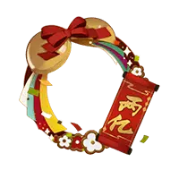 Chinese Knot Wreath - red - PNG