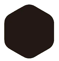 Brown Hexagon - geometric shape - PNG Images