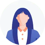Blue-Haired Woman - professional attire - High Resolution PNG