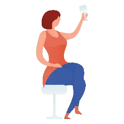 Woman with a Glass - leisure - Transparent Layer PNG