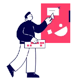 Man on the Board - illustration - Transparent Layer PNG