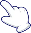 Mickey Mouse Hand Gesture - handsign - High Resolution PNG