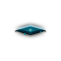 Blue Transparent Cube - geometric shape - High Resolution PNG