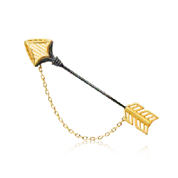Gold Arrow Necklace - necklace - High Resolution PNG