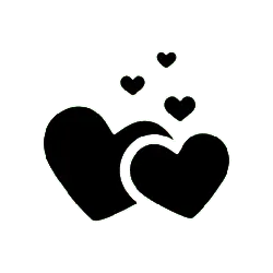 Two Hearts - love - High Resolution PNG