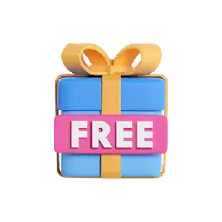 Free Gift Box - blue - Transparent Layer PNG