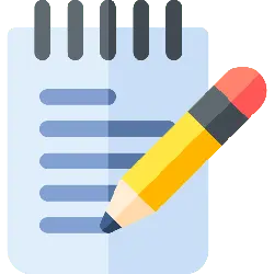 Notebook and Pencil - Free for Commercial Use PNG