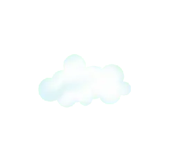 Cloud - cartoon - white - Transparent Background PNG