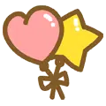 Heart Balloon and Star - gift - PNG