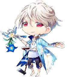 White Hair Boy - painting - Free PNG