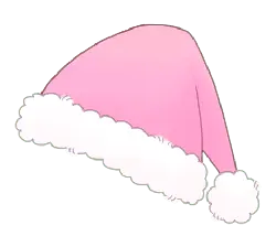 Pink Santa Hat - christmas - Transparent Background PNG