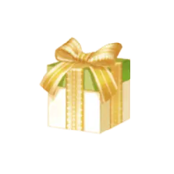 Gift Box - gold - green - No Background PNG