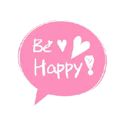 Pink Speech Bubble - heart - PNG