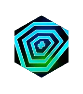 Blue Hexagon Pattern - modern art - Transparent Background PNG