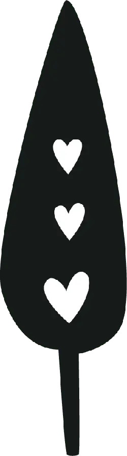 Heart Tree - black - Free PNG
