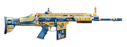 Blue and Yellow Rifle - weapon - High Resolution PNG