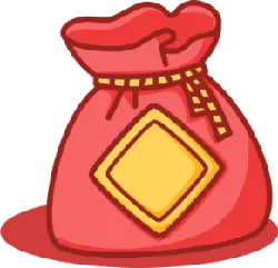 Money Bag - red envelope - coins - PNG