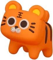 Tiger Toy - orange - Free PNG