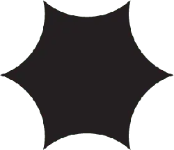Black Star Shape Pattern - abstract - Lossless PNG
