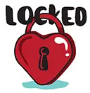 Heart Lock - heart shape - love - High Resolution PNG