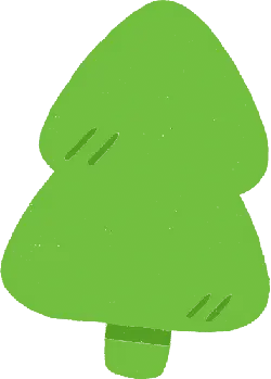Christmas Tree - simple - cartoon - Transparent Layer PNG