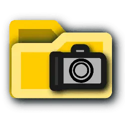 Folder and Camera Icon - icon - Transparent Background PNG